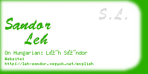 sandor leh business card